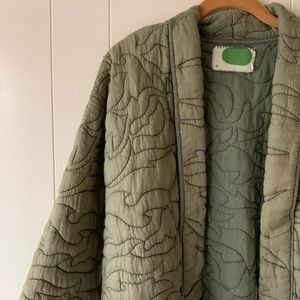 quilted kimono jacket